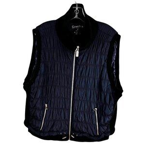 Calvin Klein Performance Size 3X Womens Quilted Puffer Vest Navy & Black